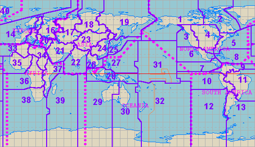 CQ Zones Map